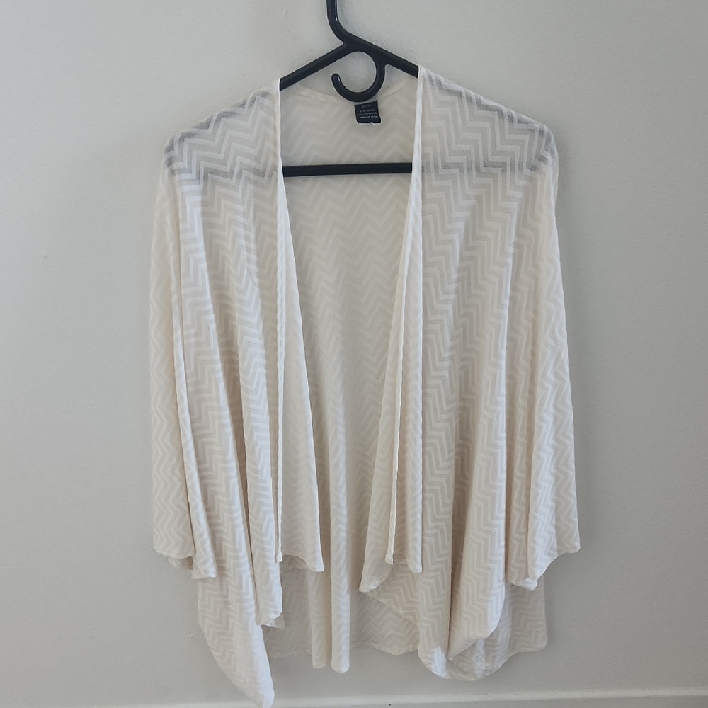 OSFM Elegant Cream Women's Cardigan Shawl